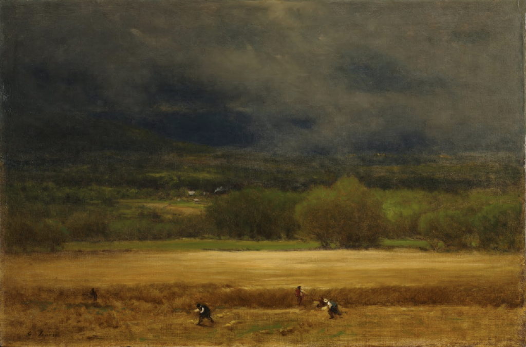 tonalism: George Inness, The Wheat Field, c. 1875–1877, Cleveland Museum of Art, Cleveland, OH, USA.
